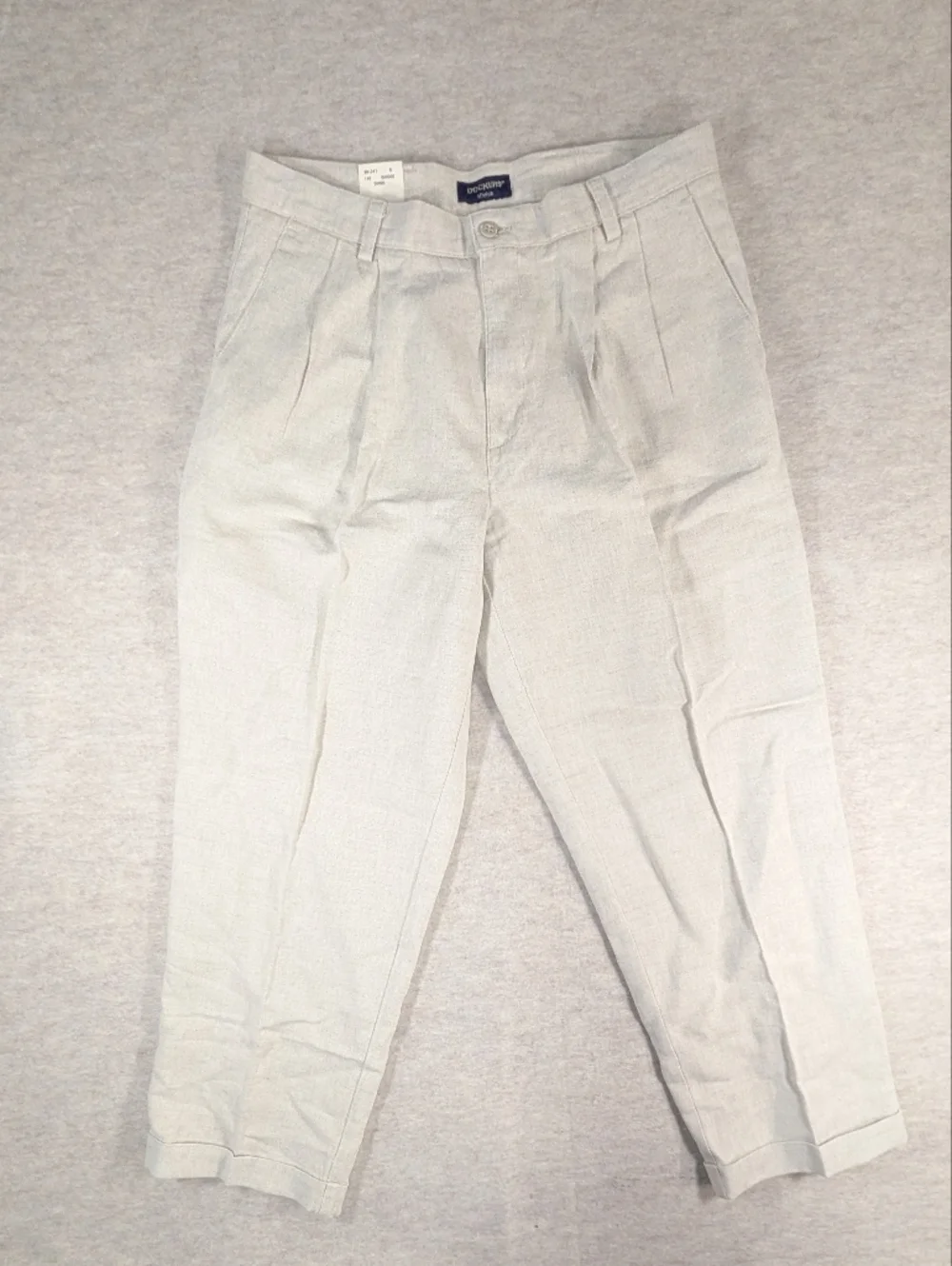 NEW* Dockers Linen & Cotton Light Cream Relaxed Fit Men's Pants Natural 34x30